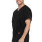 Unisex top en broek set met V-hals en taps toelopende broek met trekkoord