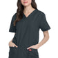 Unisex top en broek set met V-hals en taps toelopende broek met trekkoord
