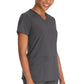 Top met V-hals dames met moderne pasvorm en 360° stretch