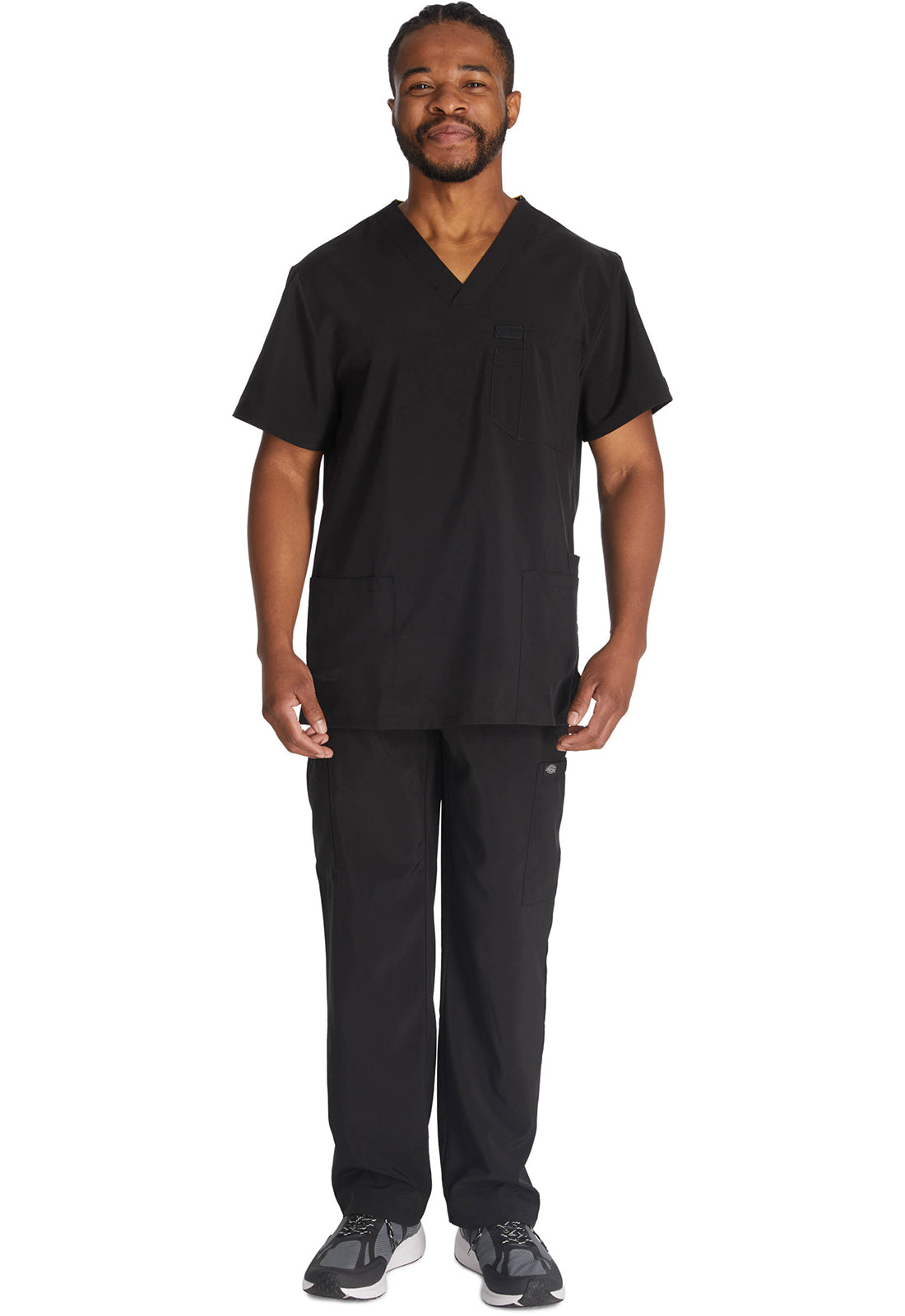 Heren T-shirt met V-hals met moderne pasvorm en 360° stretch