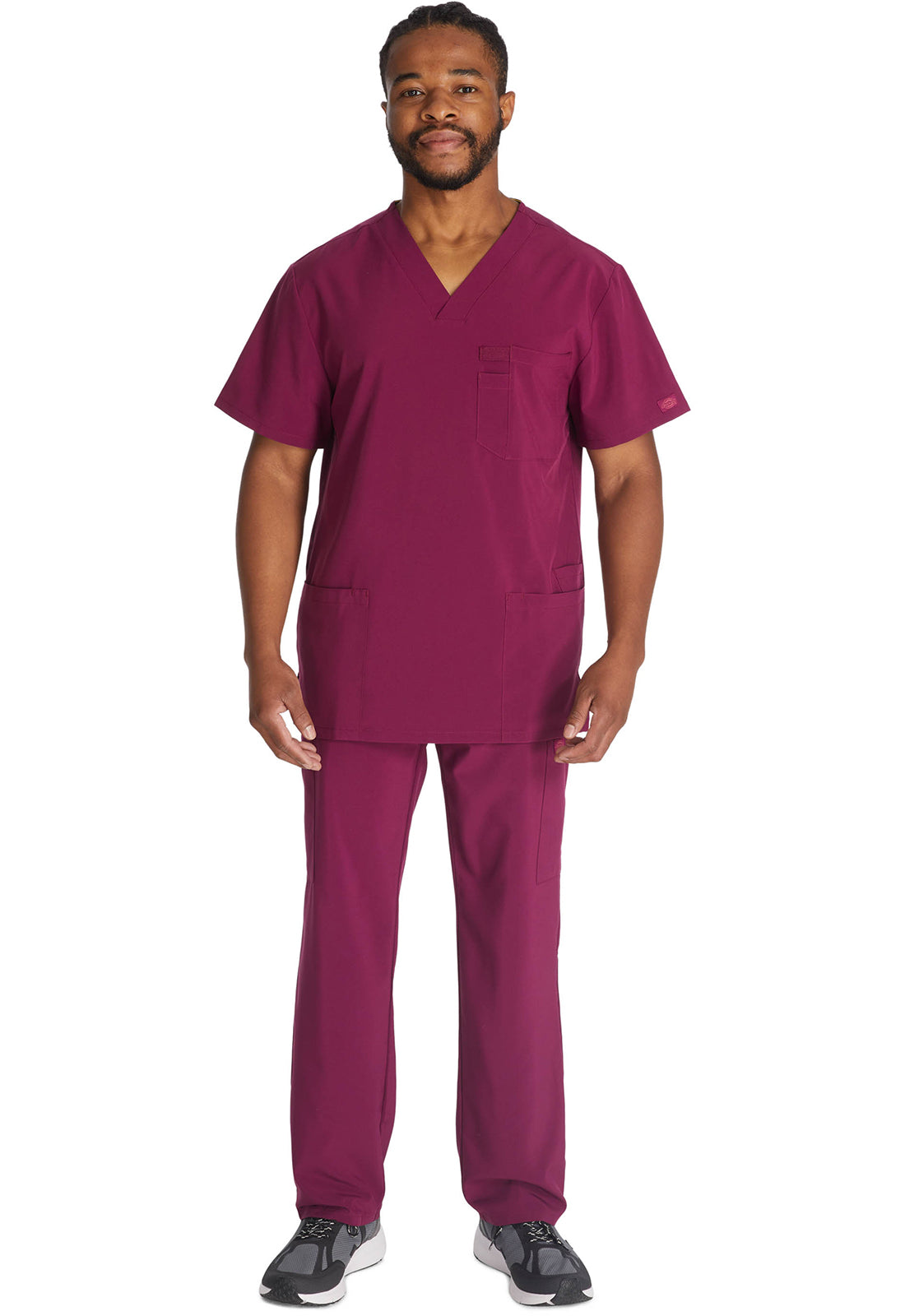 Heren T-shirt met V-hals met moderne pasvorm en 360° stretch