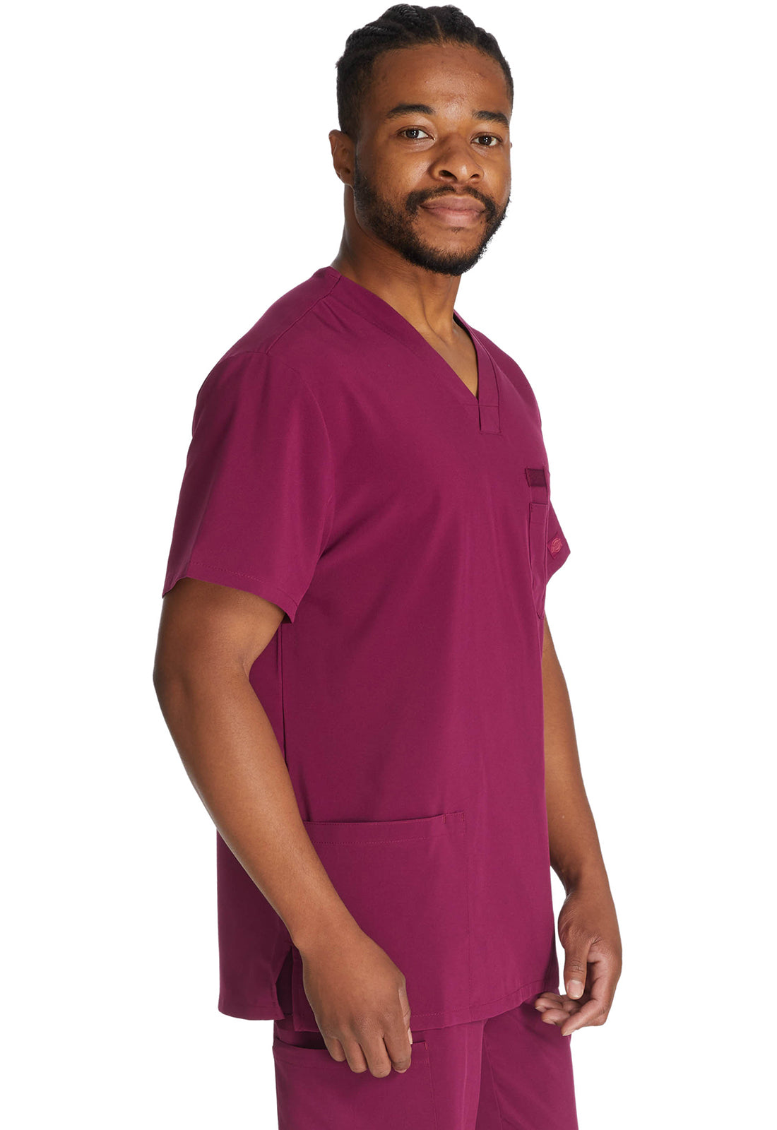 Heren T-shirt met V-hals met moderne pasvorm en 360° stretch