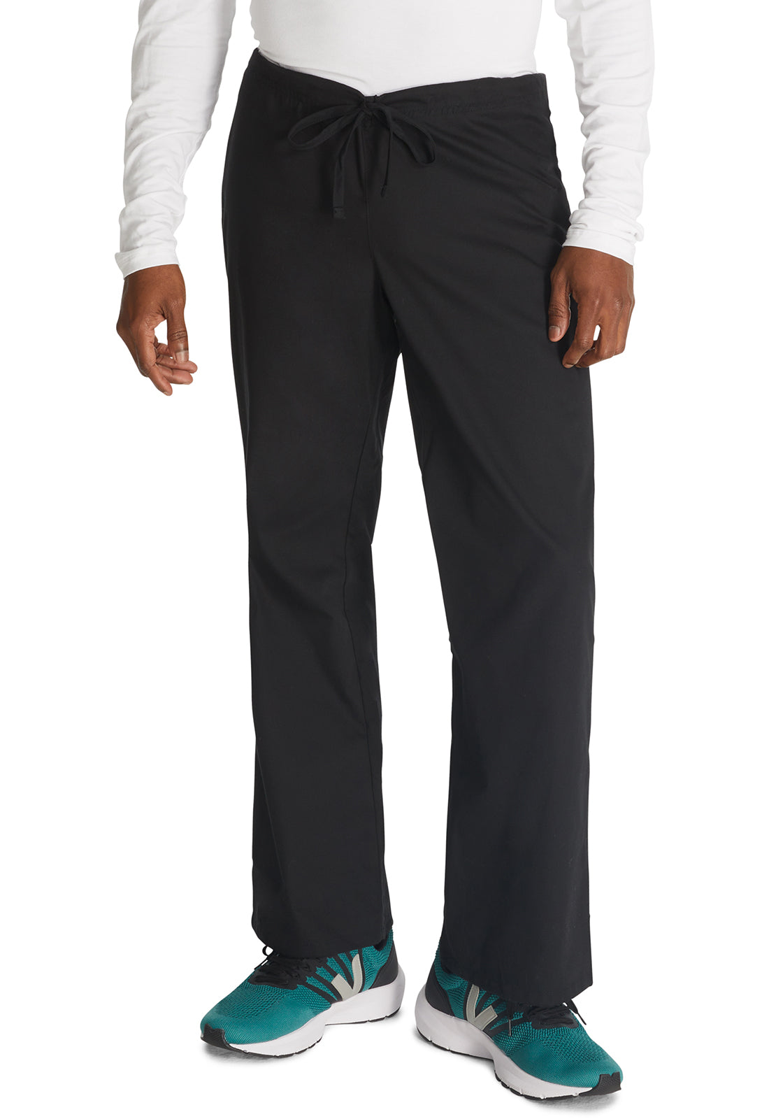 Unisex broek met trekkoord met elastische tailleband en rechte pijpen