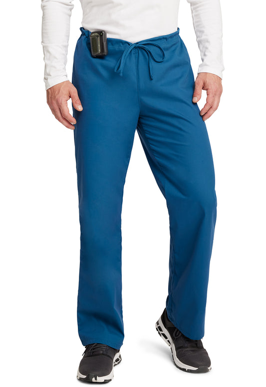 Unisex broek met trekkoord met elastische tailleband en rechte pijpen
