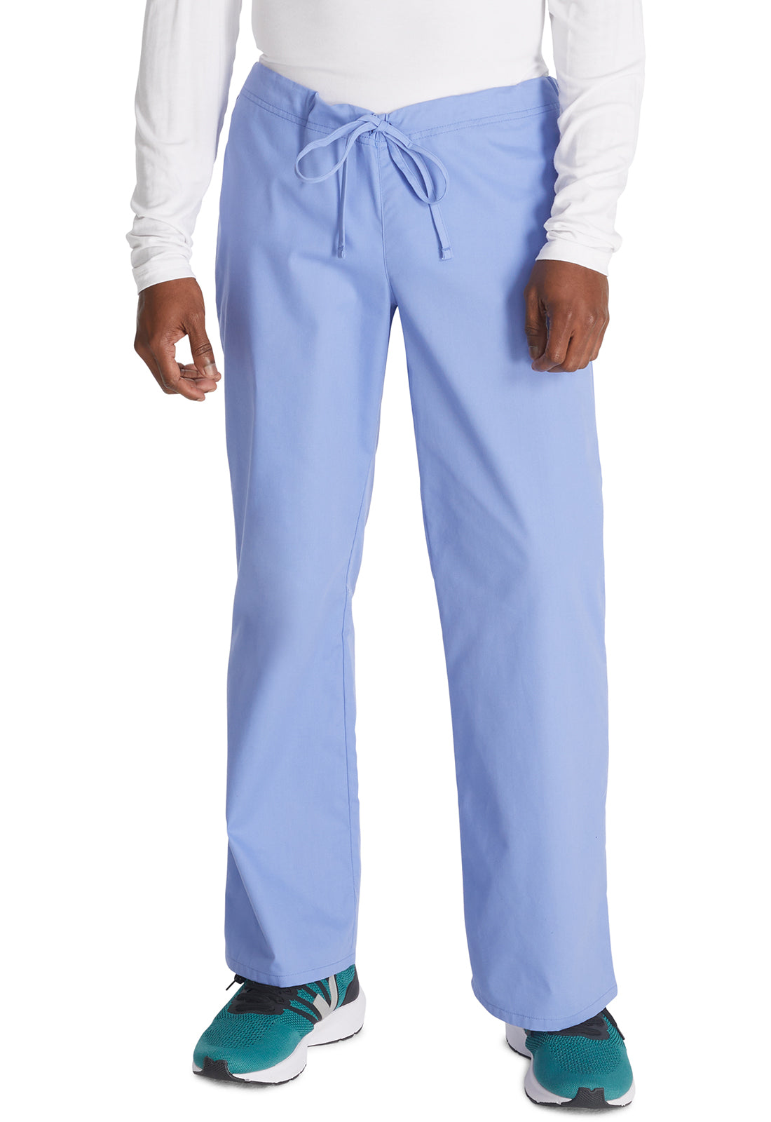 Unisex broek met trekkoord met elastische tailleband en rechte pijpen