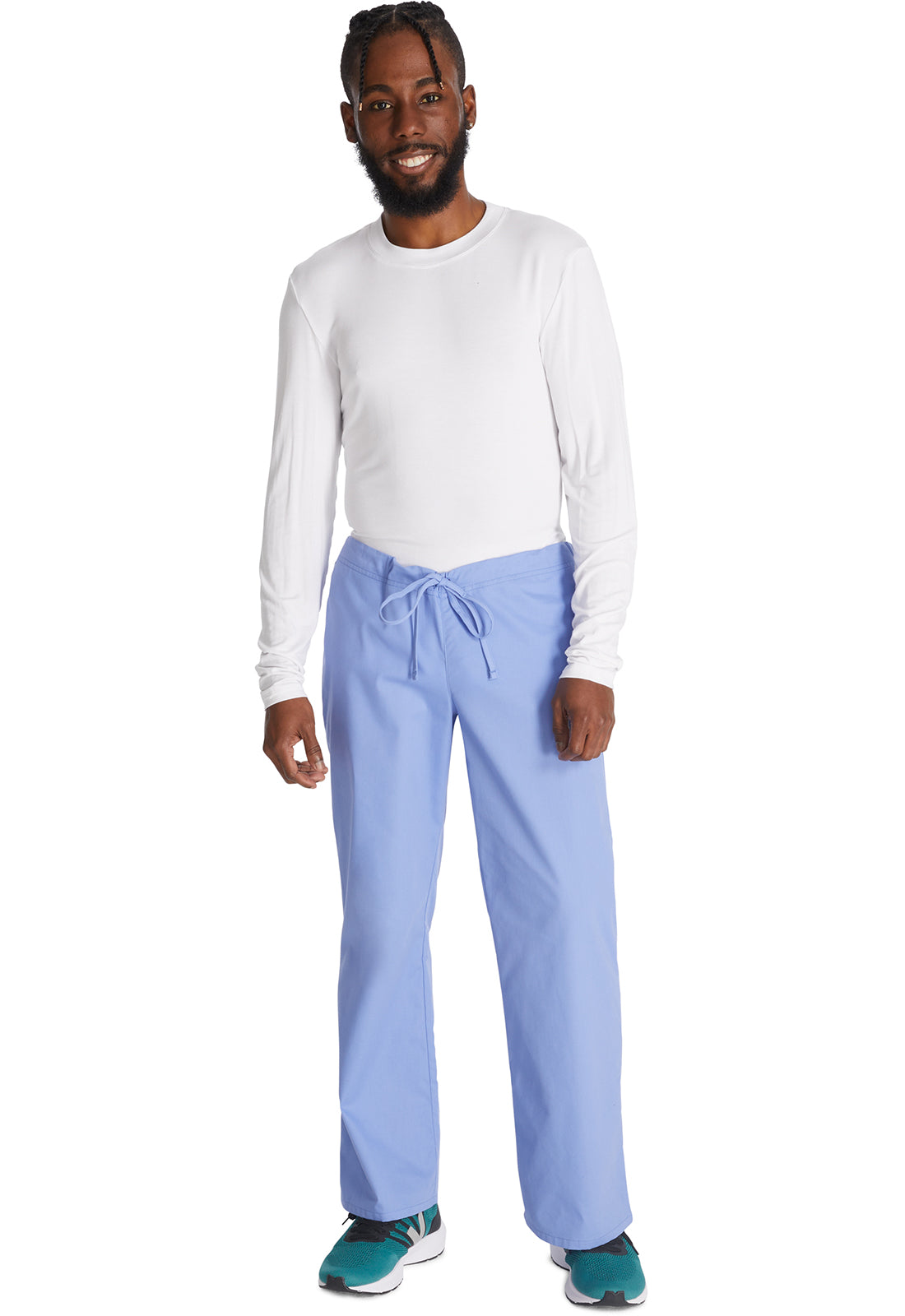 Unisex broek met trekkoord met elastische tailleband en rechte pijpen