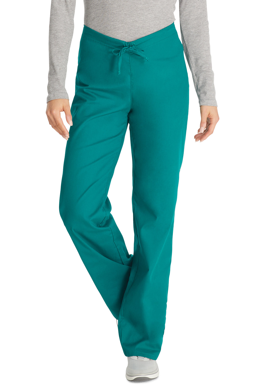 Unisex broek met trekkoord met elastische tailleband en rechte pijpen