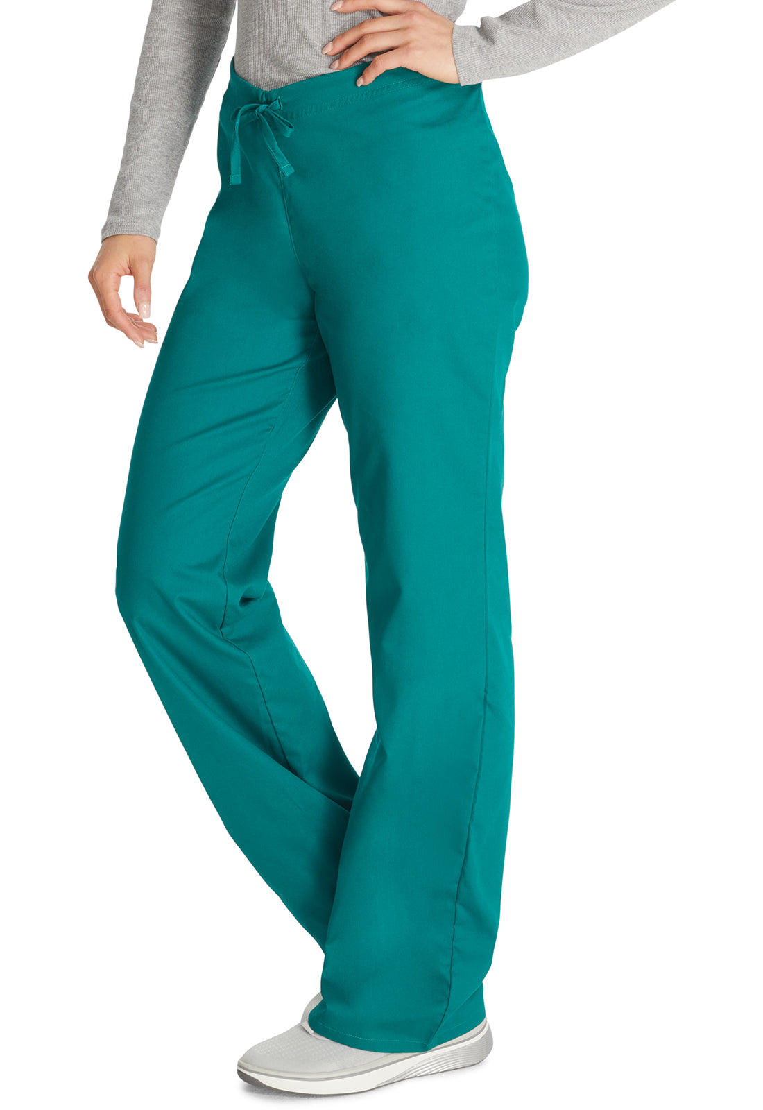 Unisex broek met trekkoord met elastische tailleband en rechte pijpen