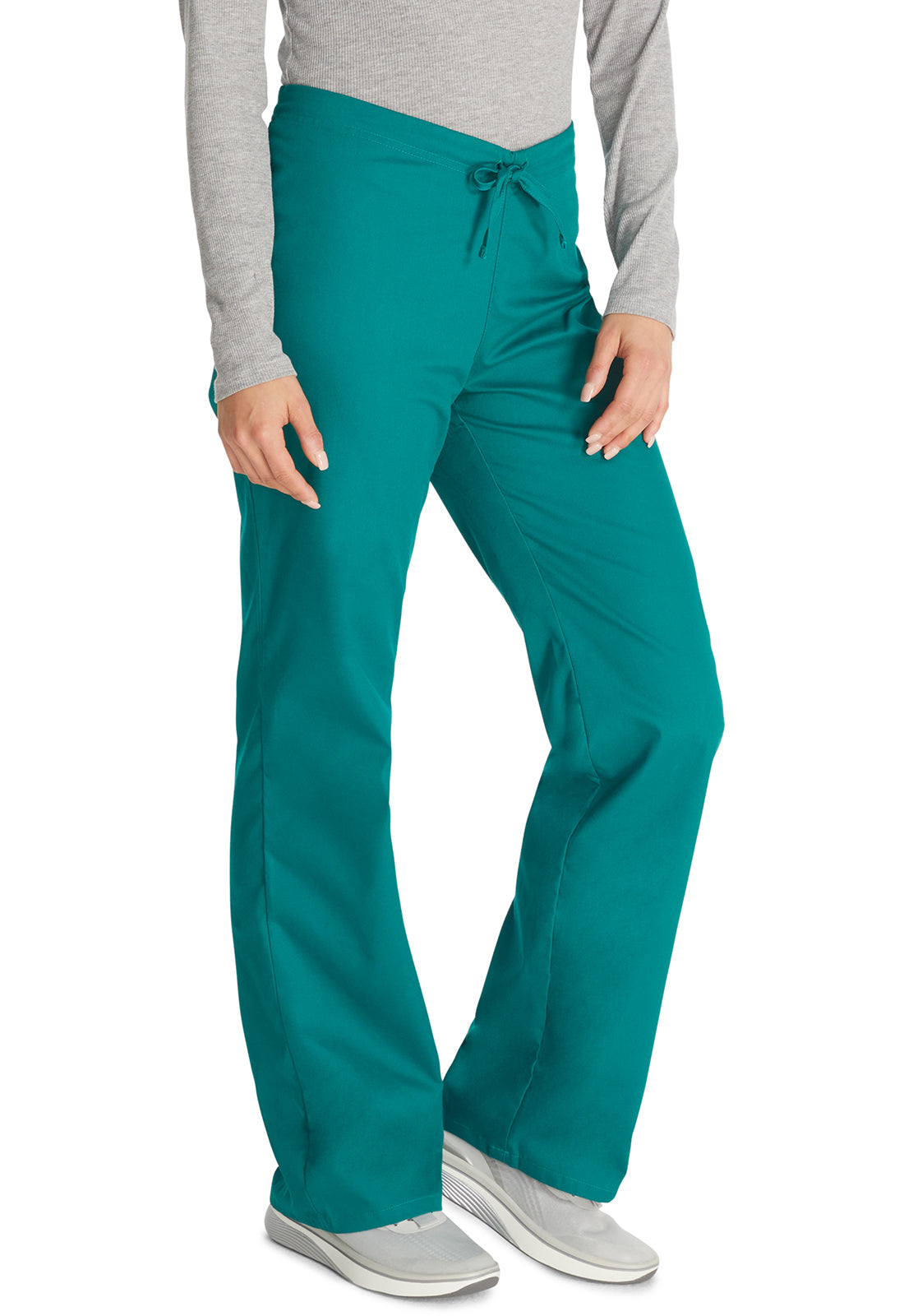 Unisex broek met trekkoord met elastische tailleband en rechte pijpen