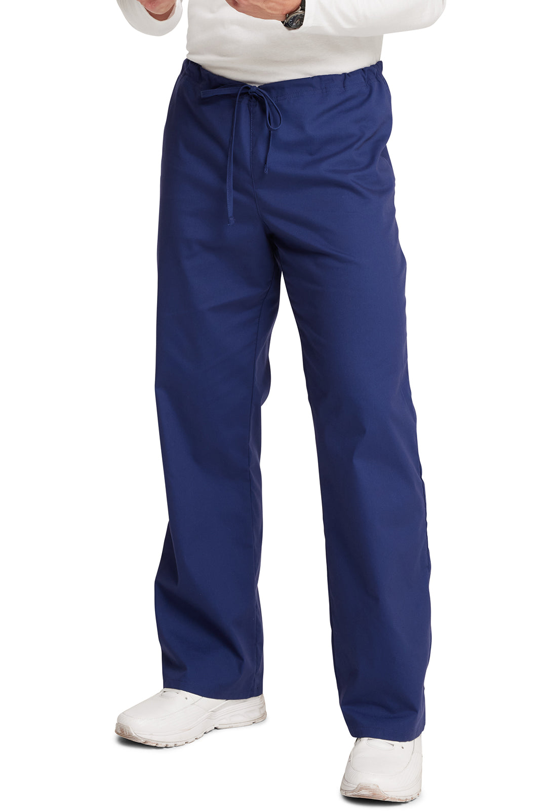 Unisex broek met trekkoord met elastische tailleband en rechte pijpen