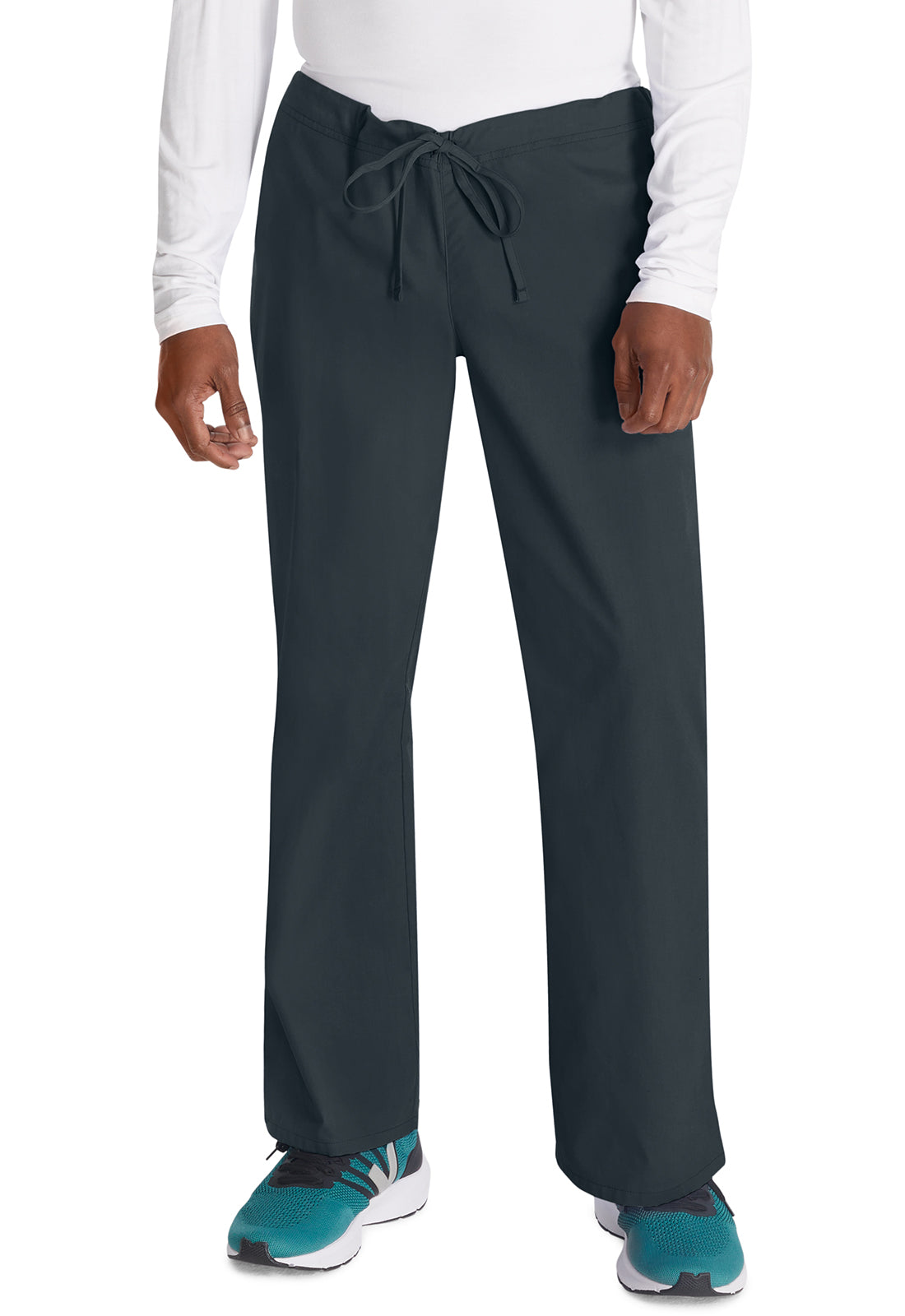 Unisex broek met trekkoord met elastische tailleband en rechte pijpen