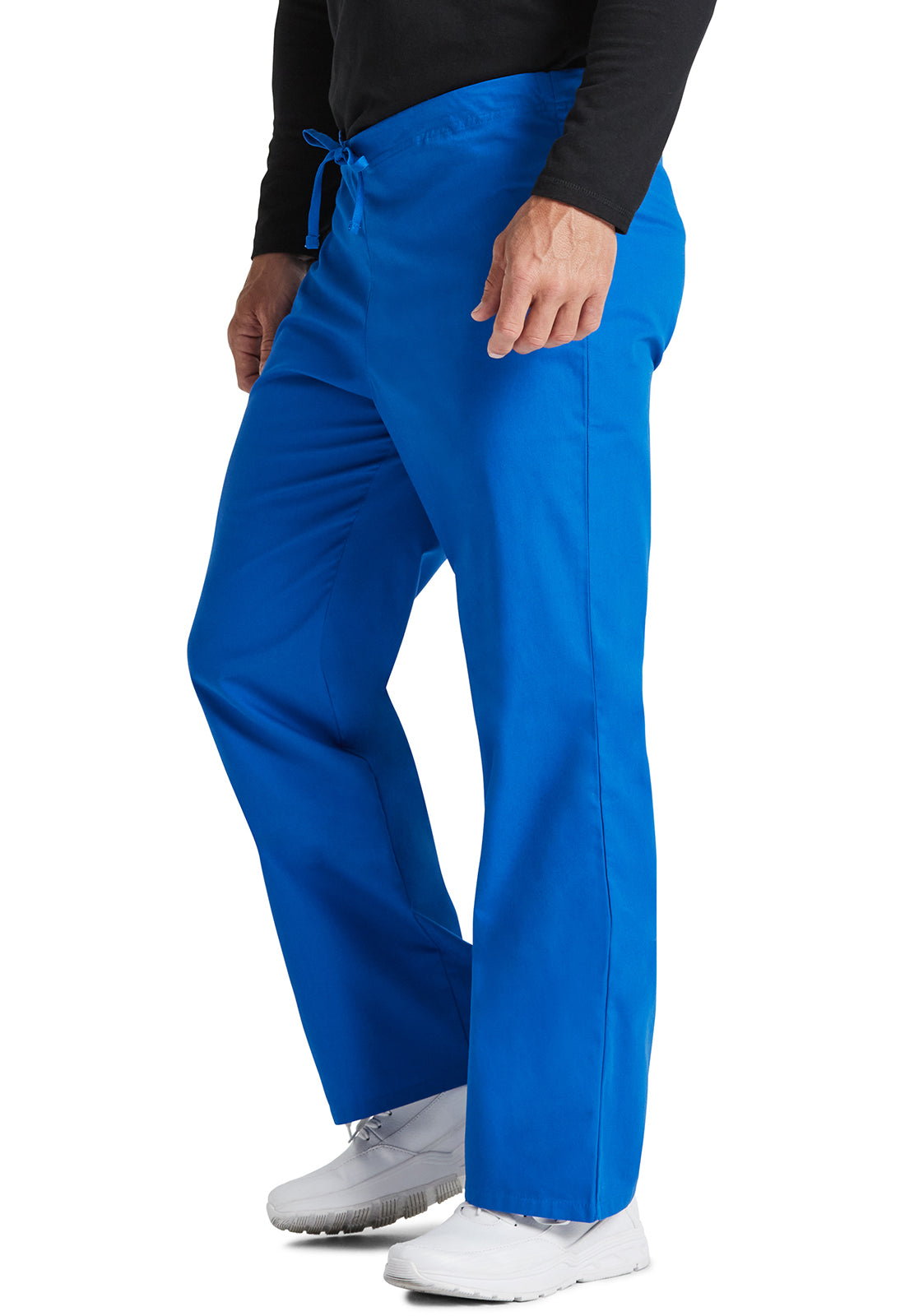 Unisex broek met trekkoord met elastische tailleband en rechte pijpen