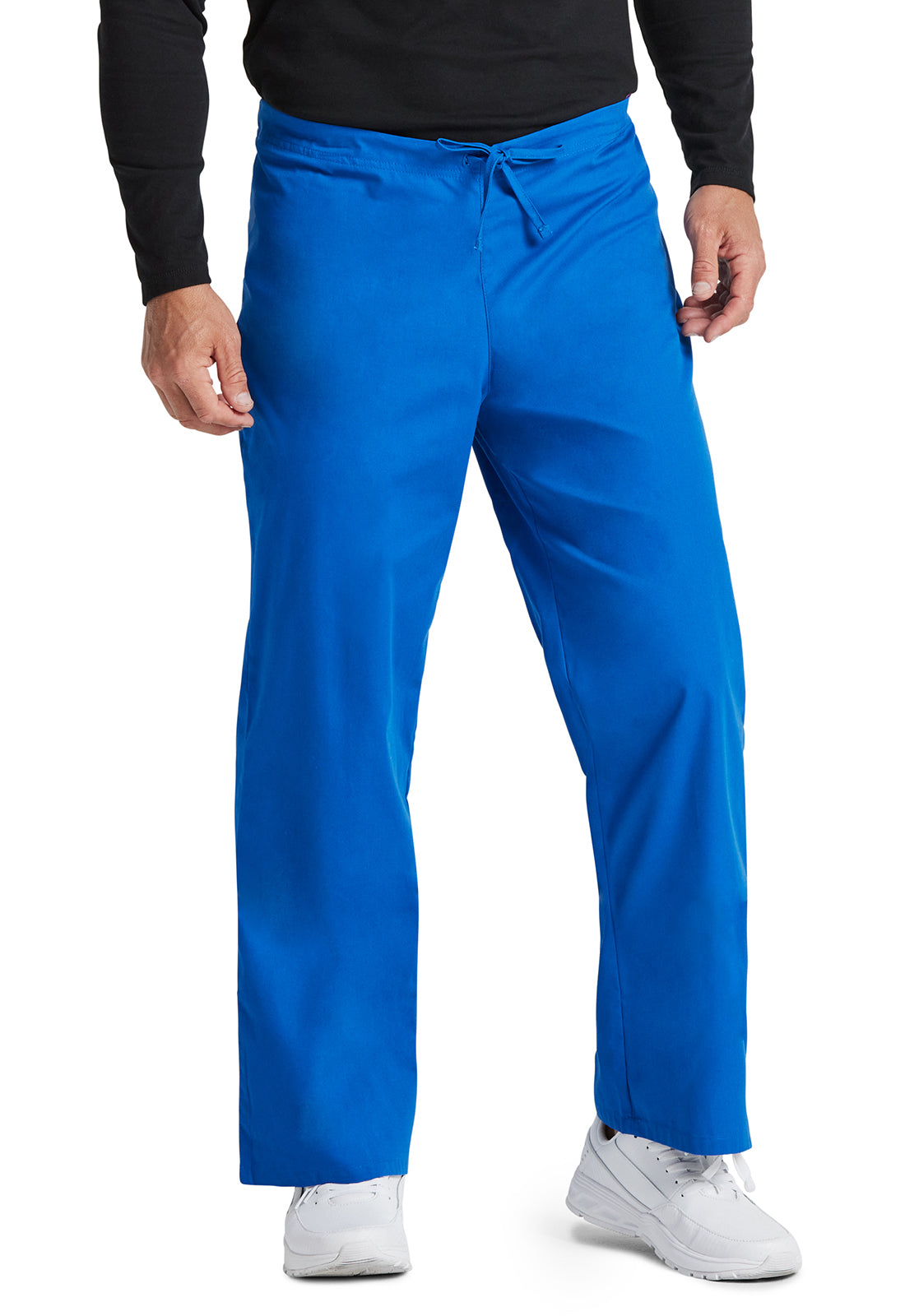 Unisex broek met trekkoord met elastische tailleband en rechte pijpen