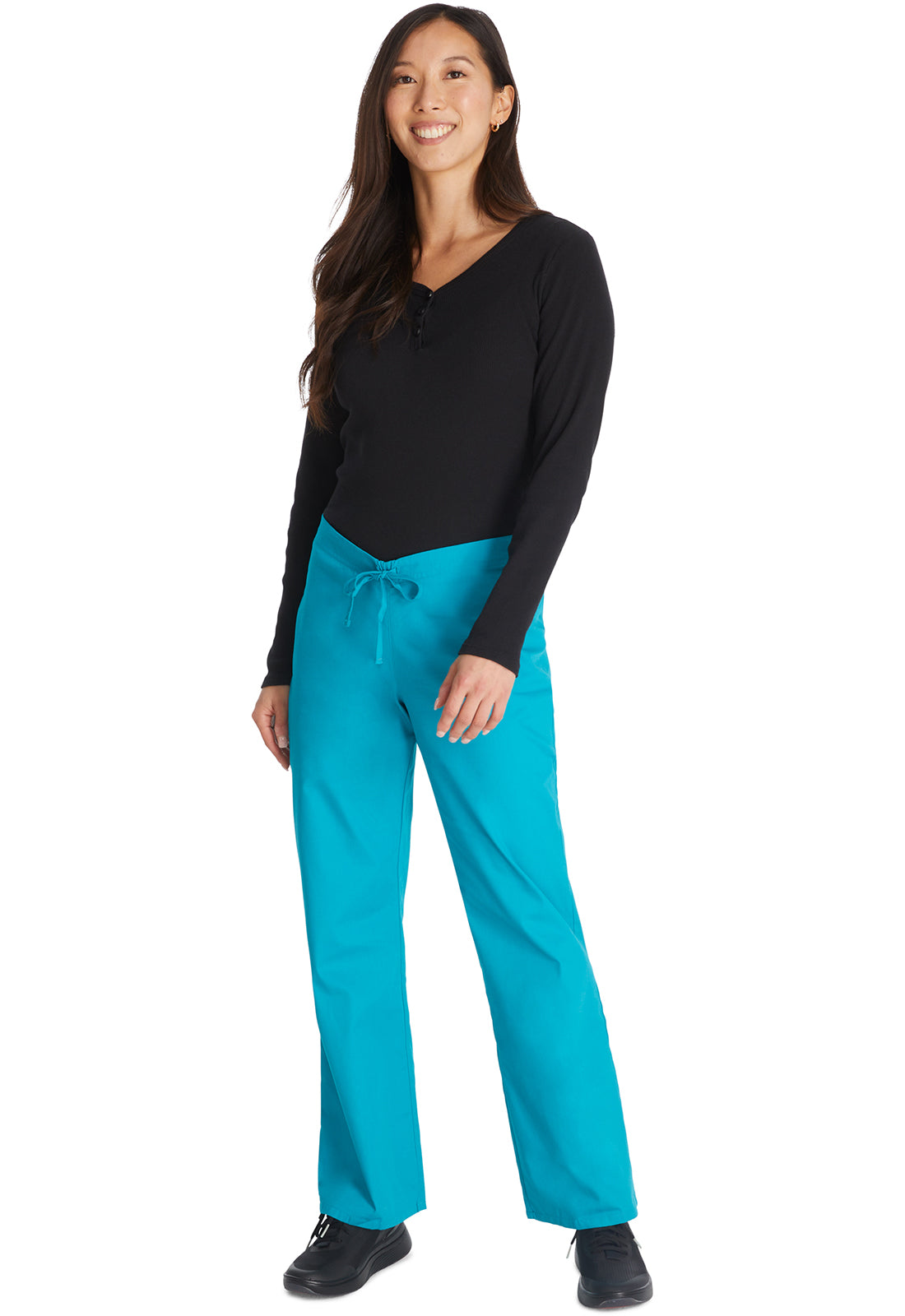 Unisex broek met trekkoord met elastische tailleband en rechte pijpen