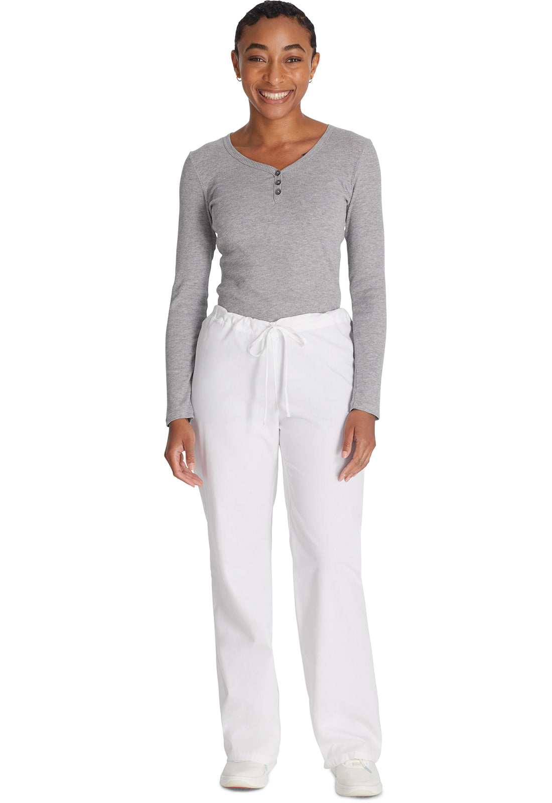 Unisex broek met trekkoord met elastische tailleband en rechte pijpen