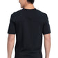 Heren T-shirt met V-hals met gebreide panelen en 2-way stretch
