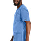 Heren T-shirt met V-hals met gebreide panelen en 2-way stretch