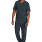 Heren T-shirt met V-hals met gebreide panelen en 2-way stretch
