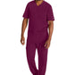 Heren T-shirt met V-hals met gebreide panelen en 2-way stretch