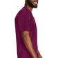 Heren T-shirt met V-hals met gebreide panelen en 2-way stretch