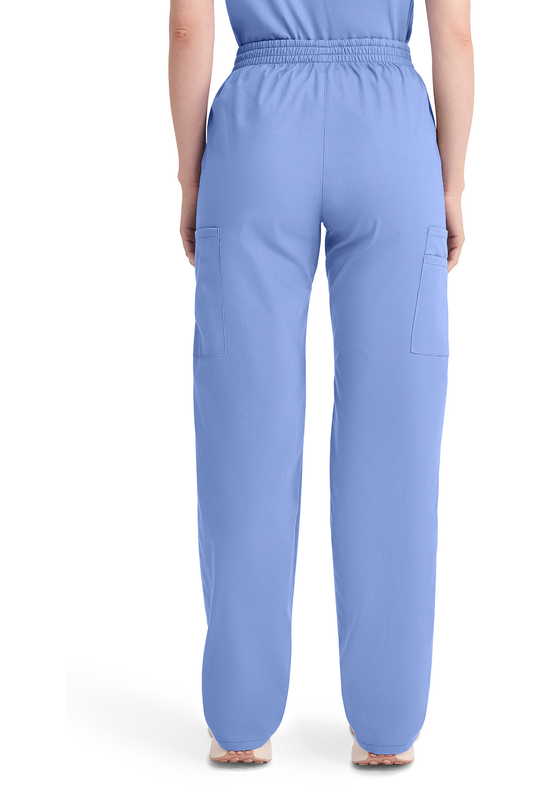 Broek met natuurlijke taille en taps toelopende pijpen dames met elastische tailleband en cargozakken