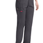 Broek met natuurlijke taille en taps toelopende pijpen dames met elastische tailleband en cargozakken DKE86106