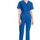 Broek met natuurlijke taille en taps toelopende pijpen dames met elastische tailleband en cargozakken DKE86106