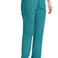 Broek met natuurlijke taille en taps toelopende pijpen dames met elastische tailleband en cargozakken DKE86106