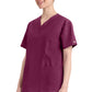 Top met V-hals in Caribisch blauw dames met modern classic pasvorm en zijsplitten DKE86706