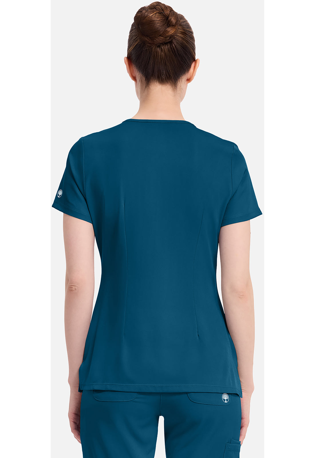 Monica Top dames met V-hals en moderne pasvorm met stretchmateriaal