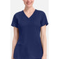 Monica Top dames met V-hals en moderne pasvorm met stretchmateriaal