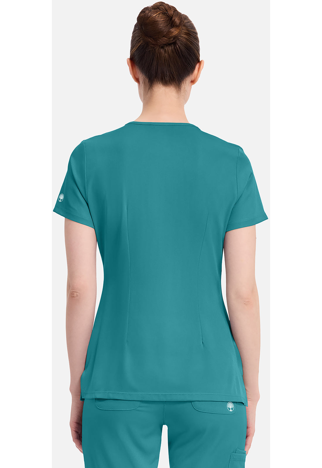 Monica Top dames met V-hals en moderne pasvorm met stretchmateriaal