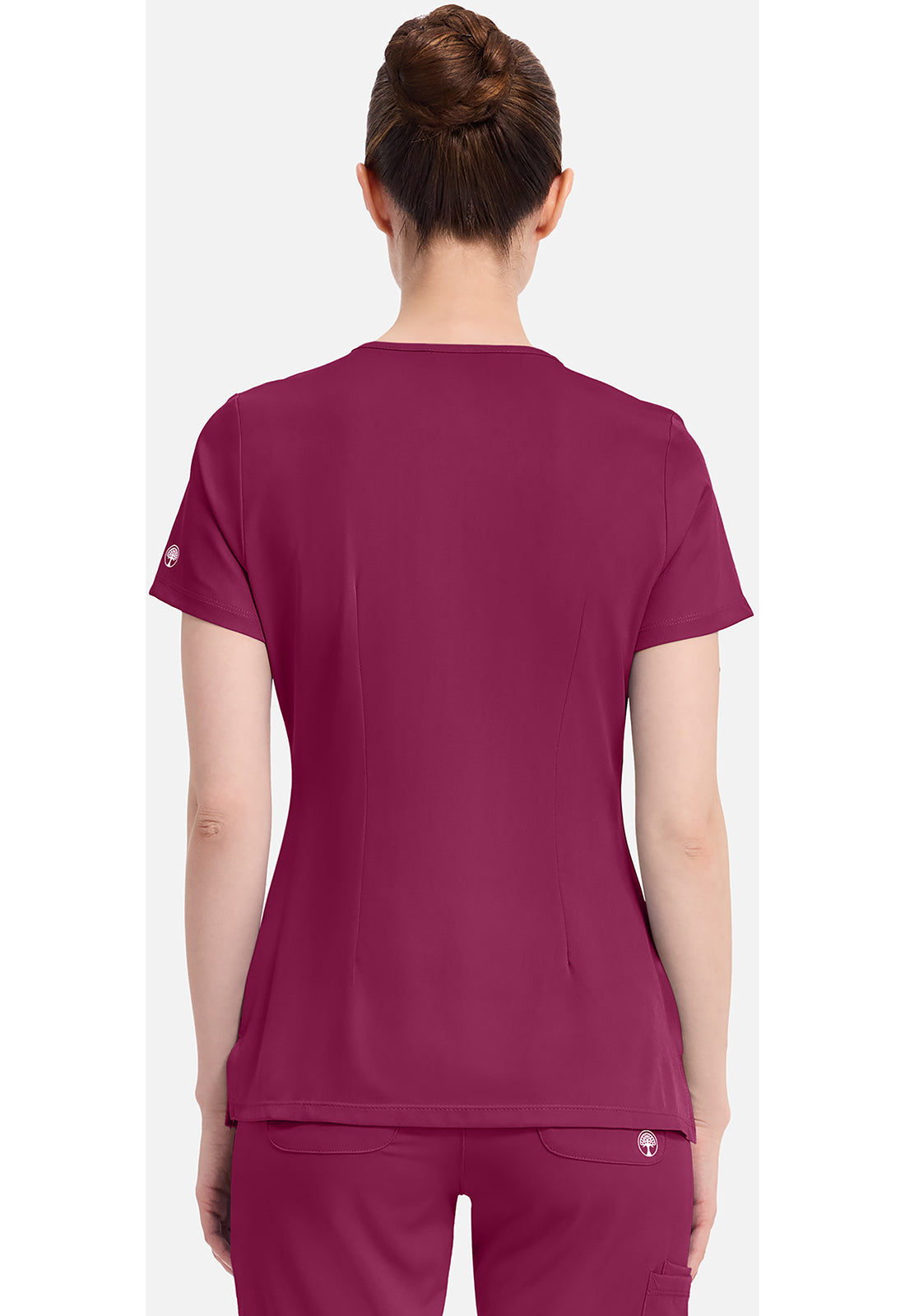 Monica Top dames met V-hals en moderne pasvorm met stretchmateriaal