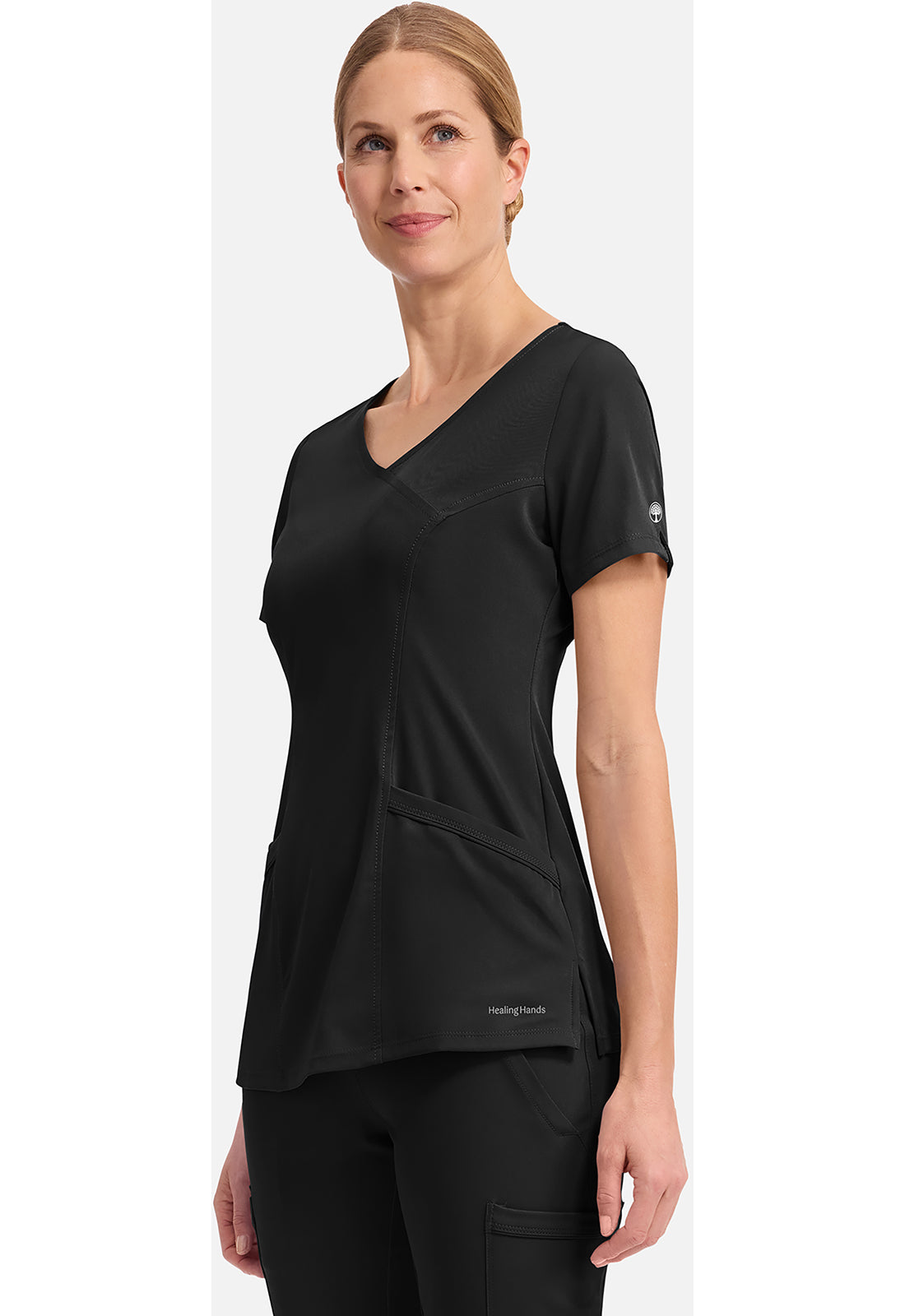 Madison top dames met overslaglook en moderne pasvorm