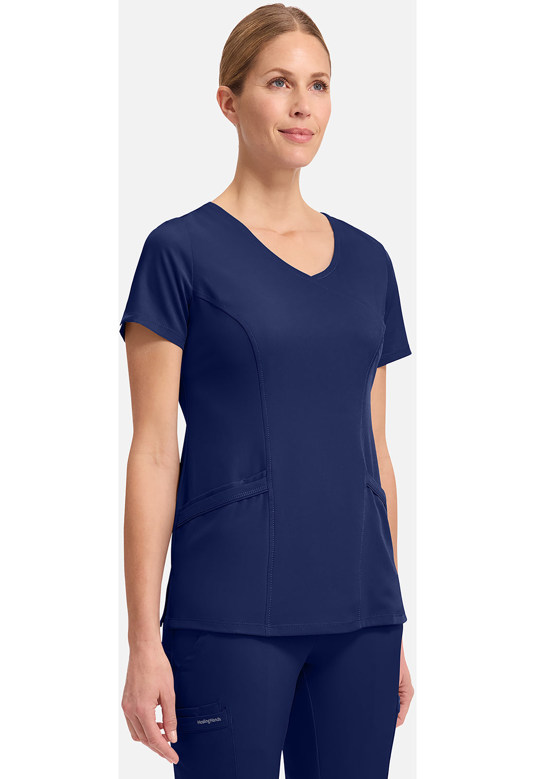 Madison top dames met overslaglook en moderne pasvorm