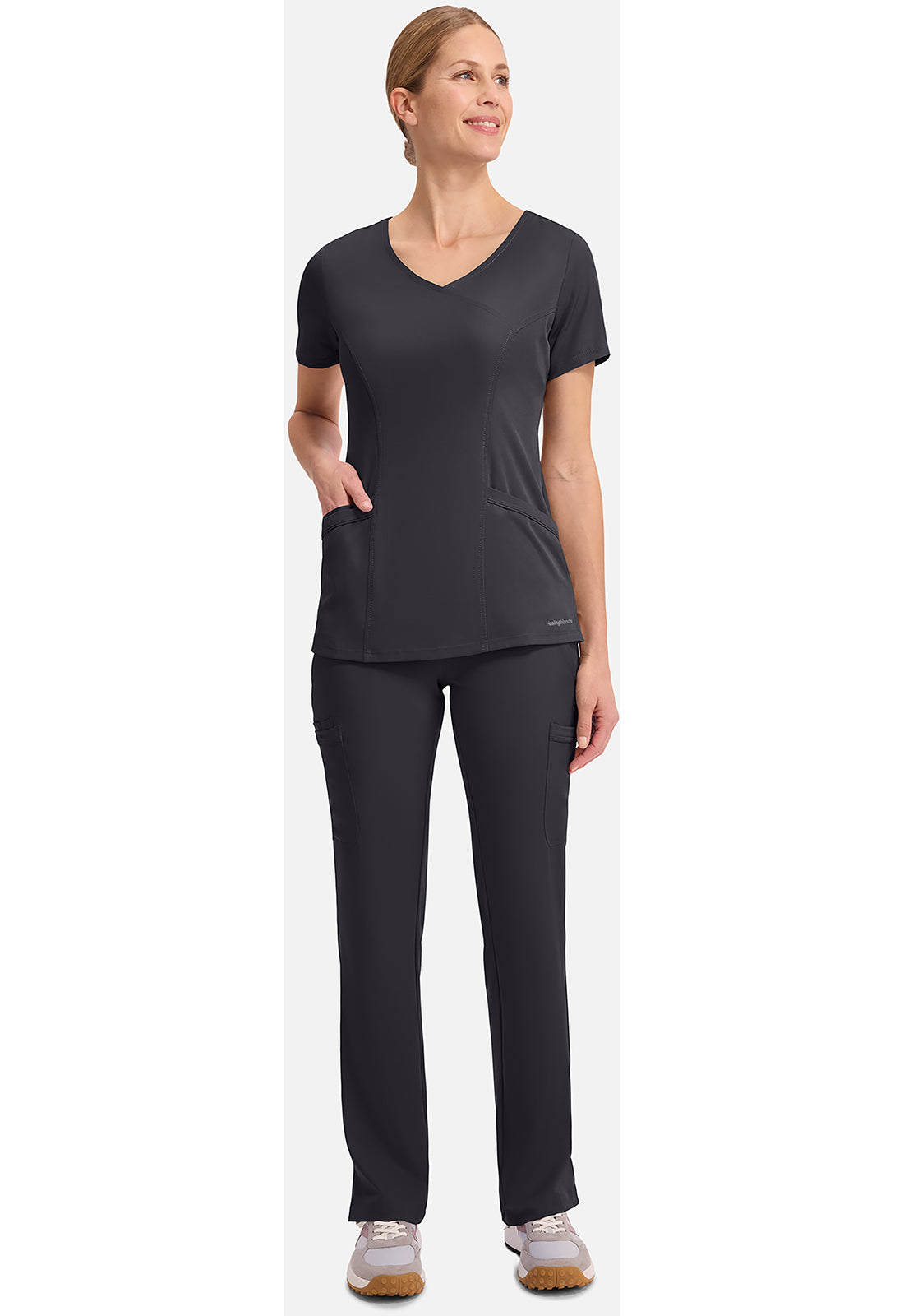 Madison top dames met overslaglook en moderne pasvorm