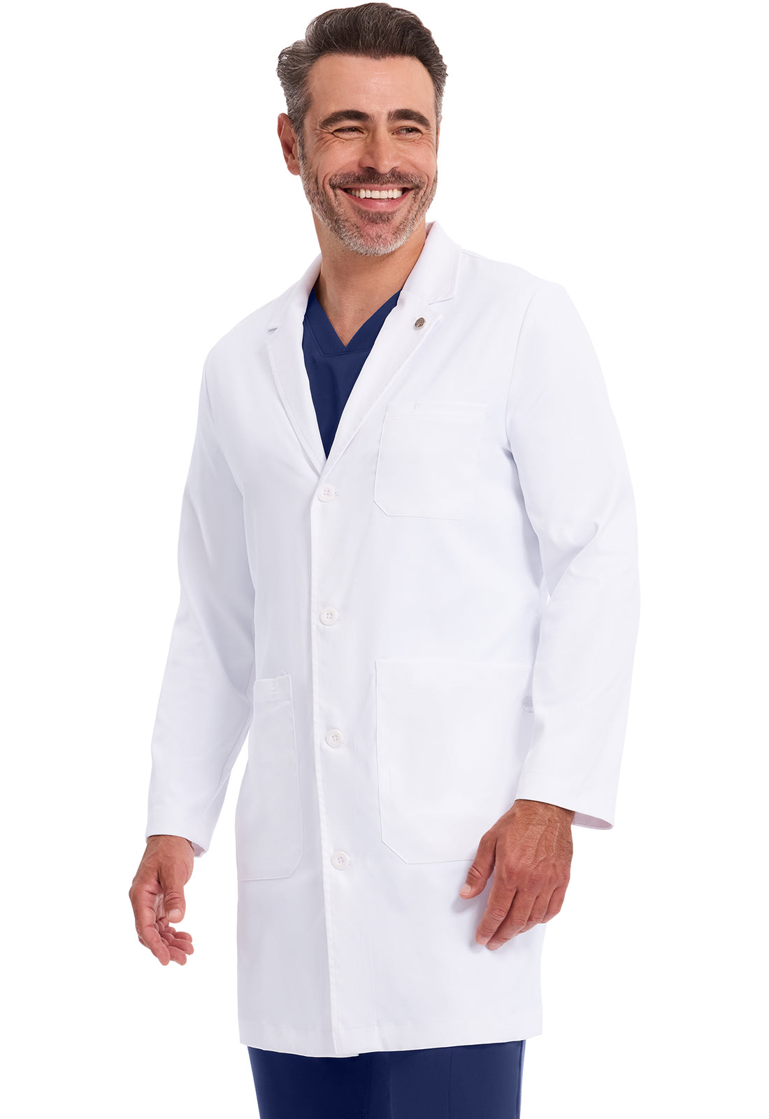 Luke Labcoat heren met moderne pasvorm en licht stretchmateriaal