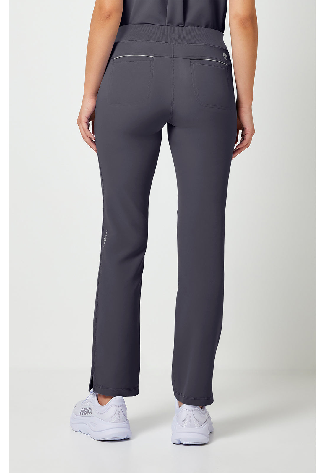 Nisha Pant met middelhoge taille en rechte pijpen met stretchmateriaal