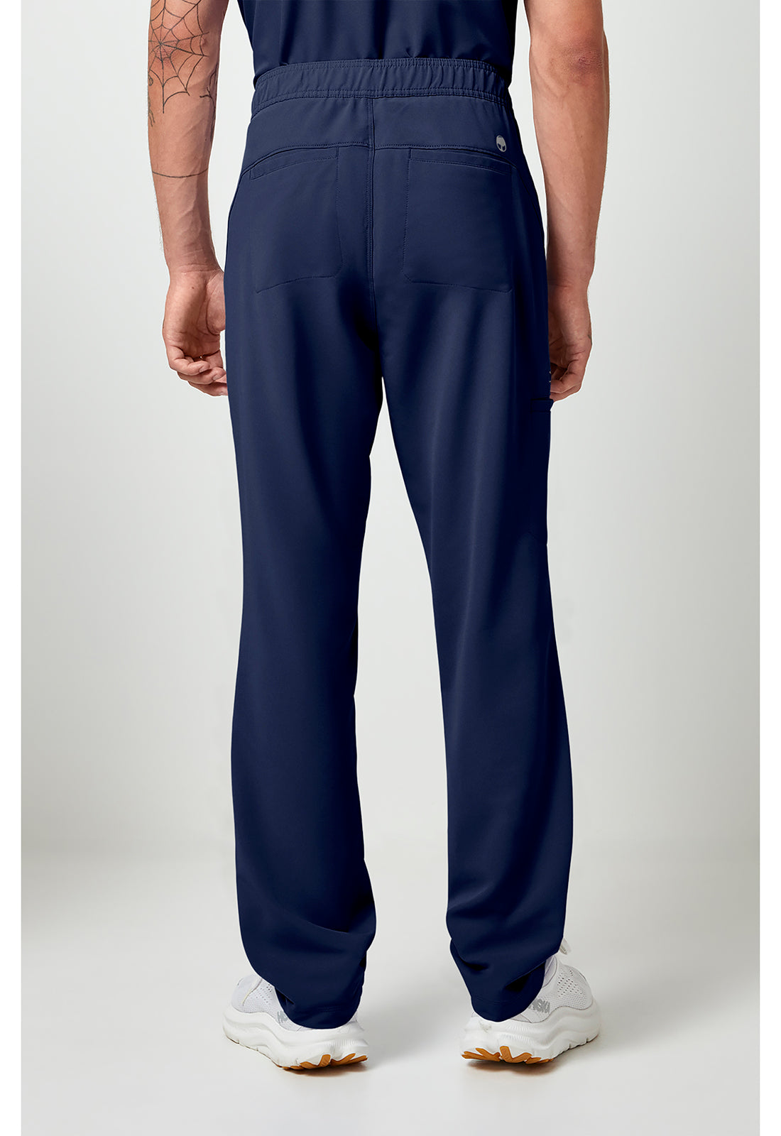 Noah-broek met middelhoge taille en rechte pijpen met stretchmateriaal