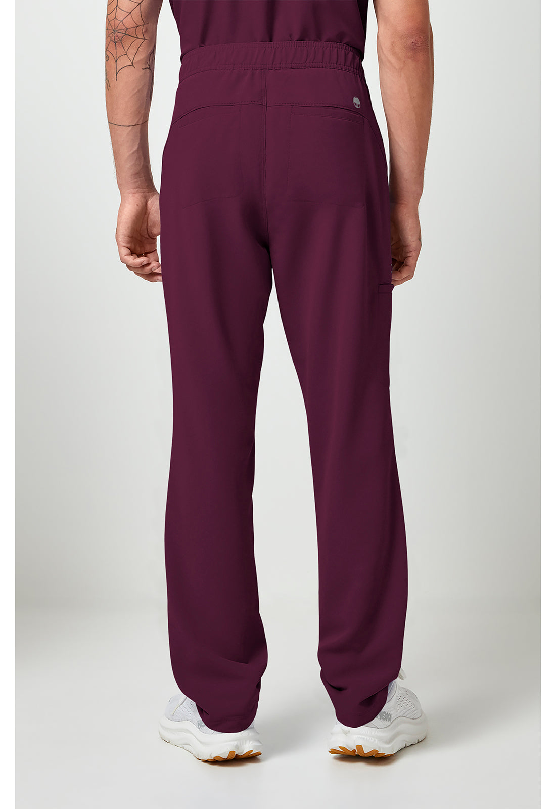 Noah-broek met middelhoge taille en rechte pijpen met stretchmateriaal