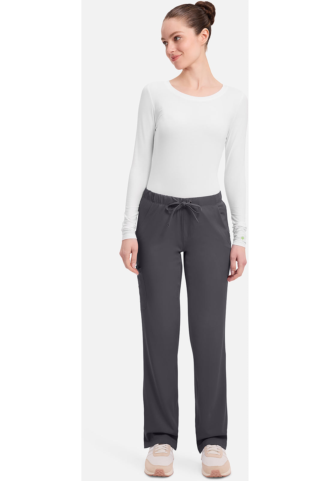Rebecca Pant dames met middelhoge taille en rechte pijpen