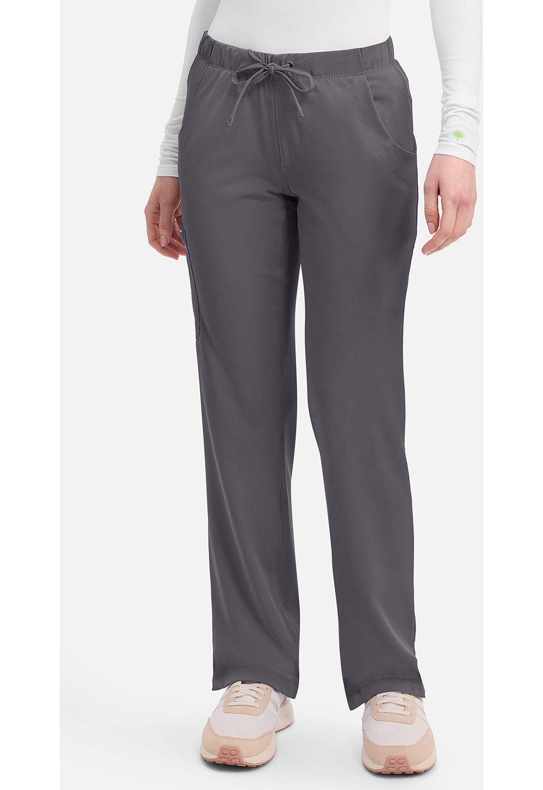 Rebecca Pant dames met middelhoge taille en rechte pijpen