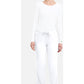 Rebecca Pant dames met middelhoge taille en rechte pijpen