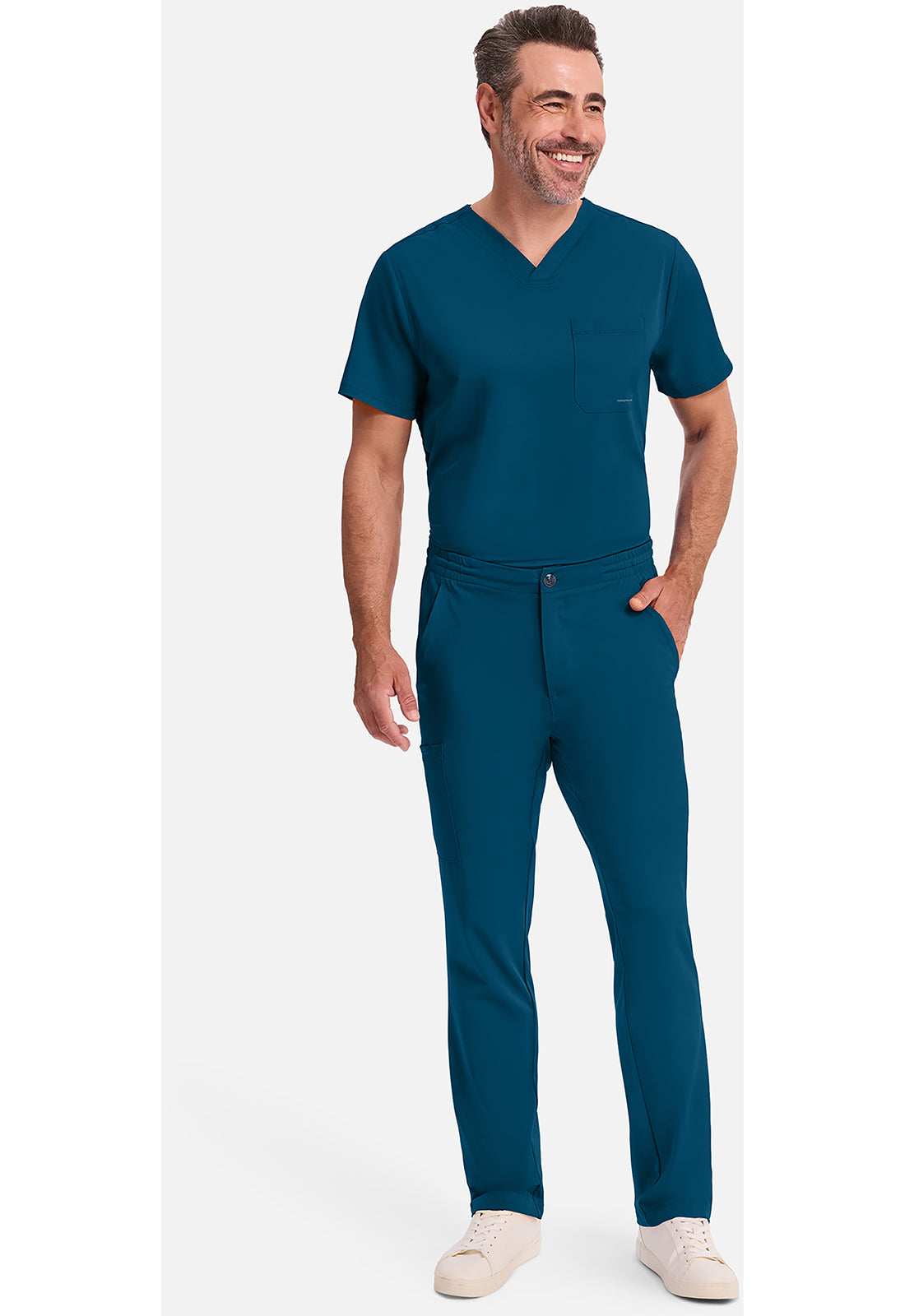 Ryan Pant met middelhoge taille en elastische tailleband met trekkoord