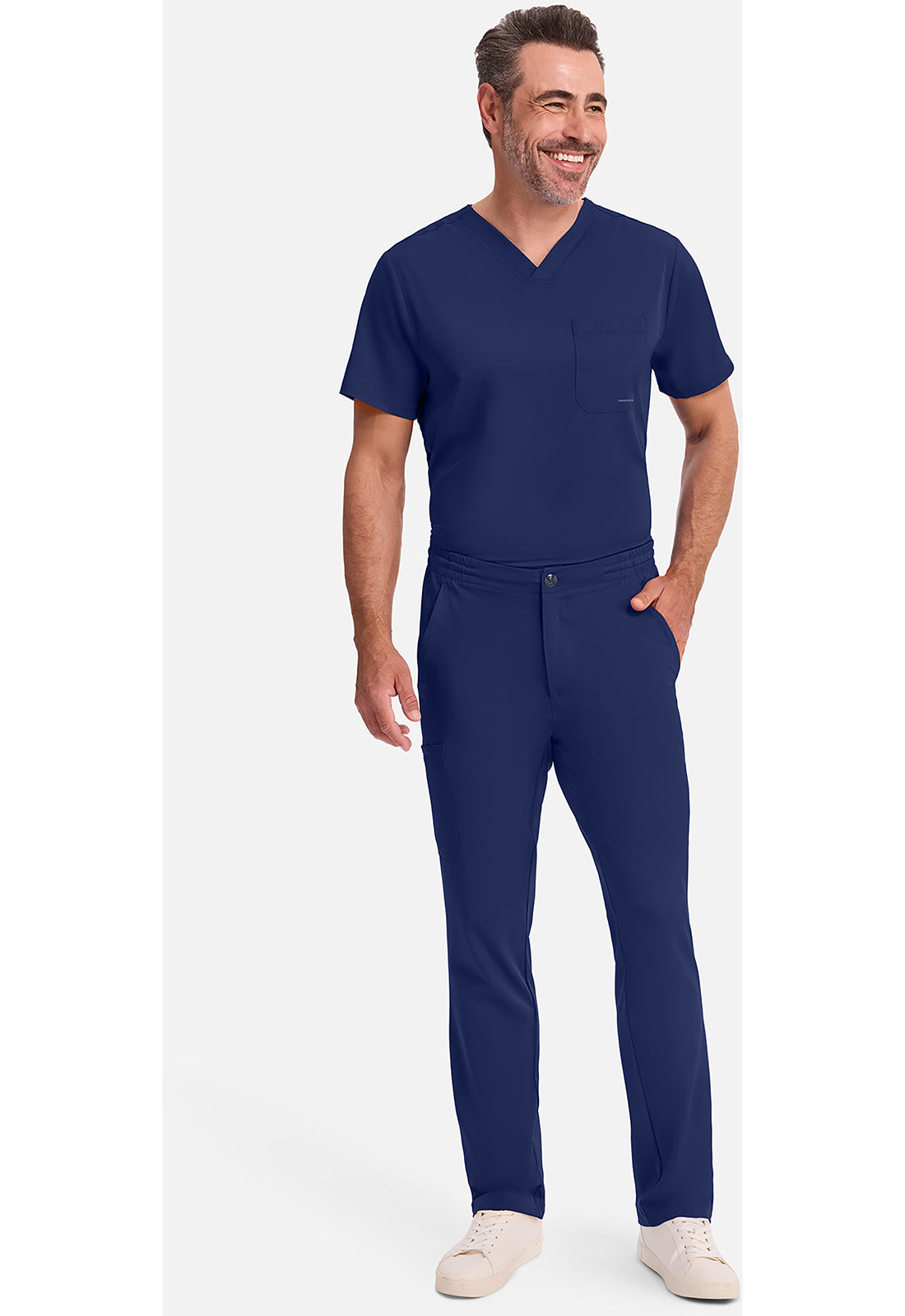 Ryan Pant met middelhoge taille en elastische tailleband met trekkoord