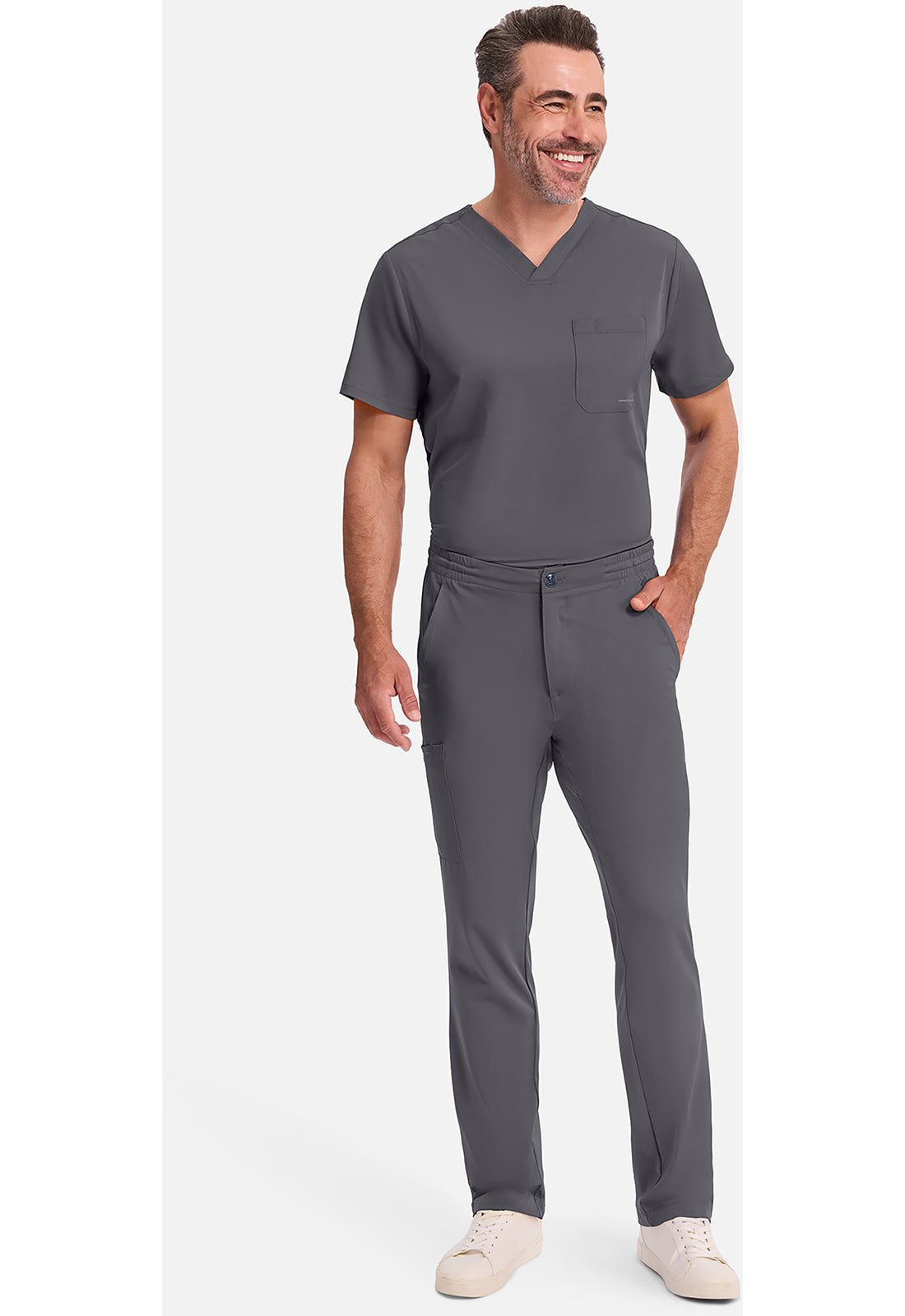 Ryan Pant met middelhoge taille en elastische tailleband met trekkoord