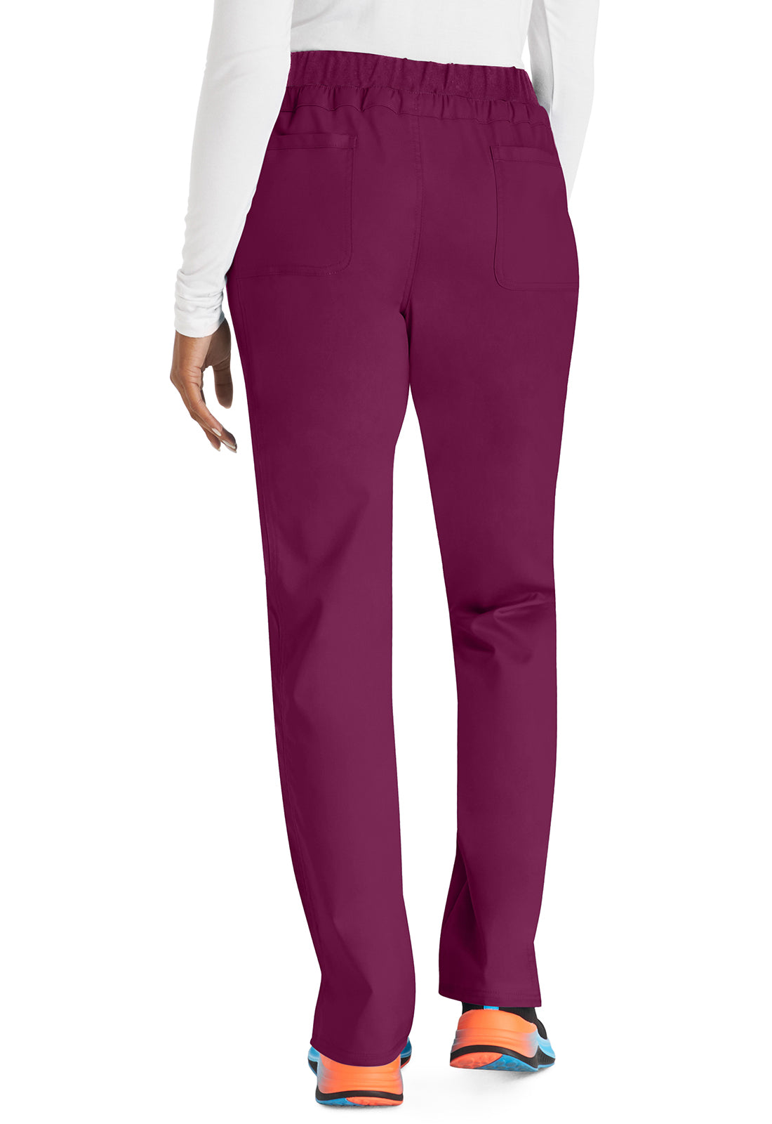 Trekkoordbroek met middelhoge taille en taps toelopende pijpen met elastische tailleband