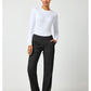 Pull-on broek met middelhoge taille en rechte pijpen met elastische tailleband en cargozak WWE110