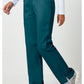 Pull-on broek met middelhoge taille en rechte pijpen met elastische tailleband en cargozak WWE110