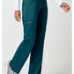 Pull-on broek met middelhoge taille en rechte pijpen met elastische tailleband en cargozak WWE110